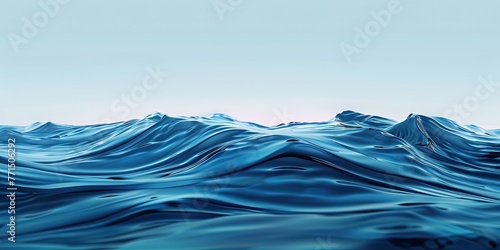 Endless expanse of the ocean waves horizon line background