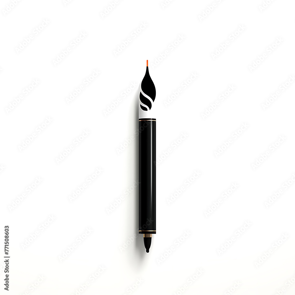 2D minimal pencil logo. Made with Generative Ai 2D minimal pencil logo. Made with Generative Ai