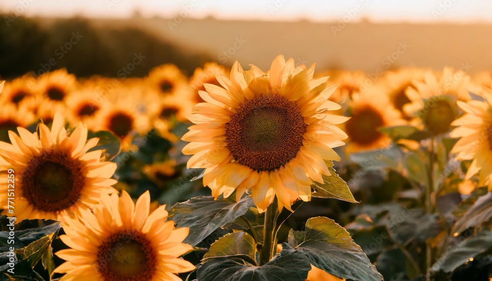 Generated image of sunflower field Generated image of sunflower field