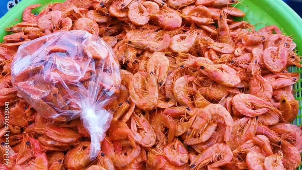 Shrimps on the market texture pattern in Puerto Escondido Mexico.