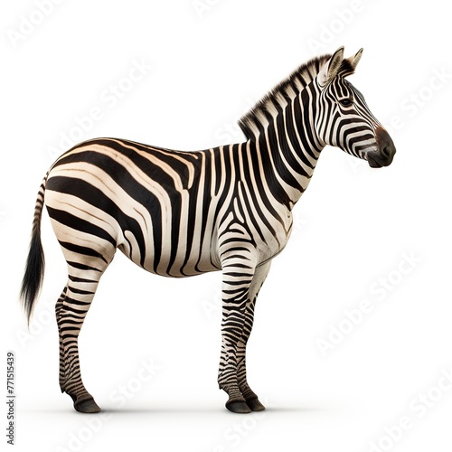 zebra isolated on white