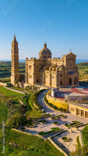The Basilica of the National Shrine of the Blessed Virgin of Ta' Pinu. Gozo, Maltese island