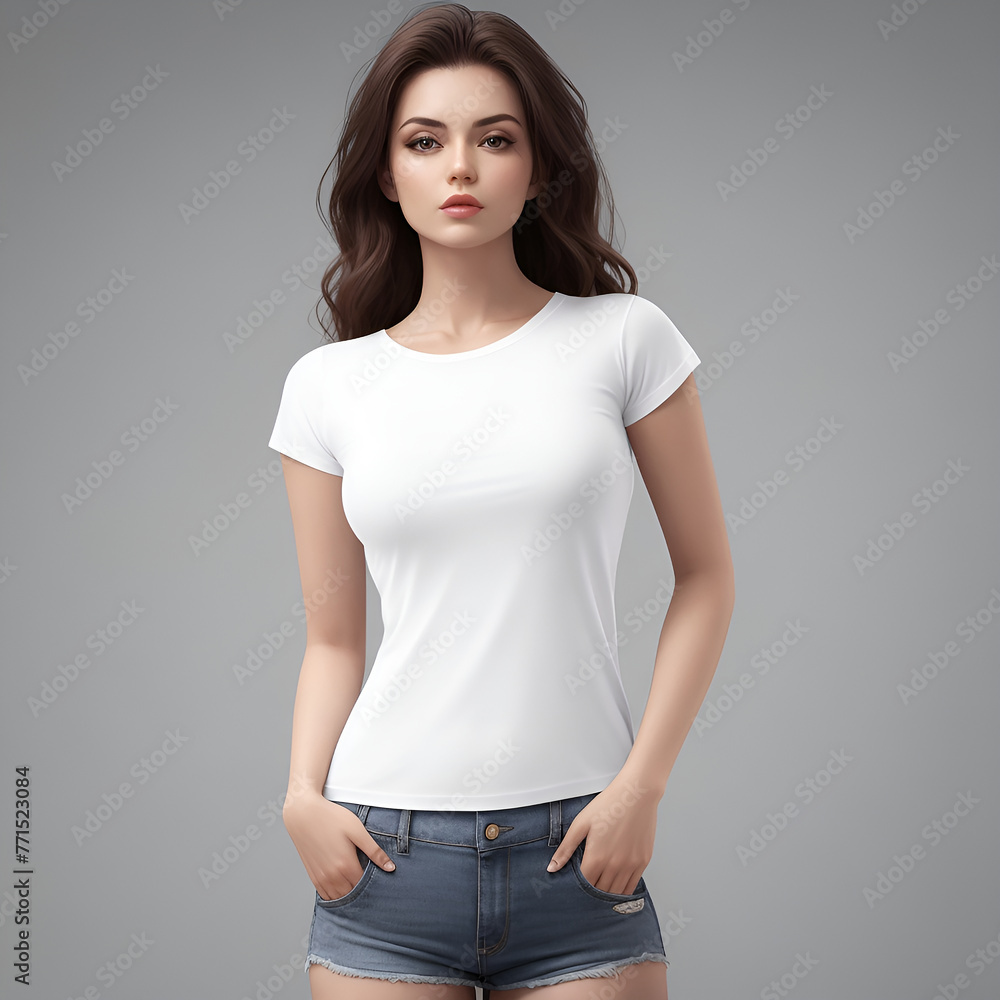 White T shirt mockup and grey background photo set of isolated white t-shirts White T shirt mockup and grey background photo set of isolated white t-shirts