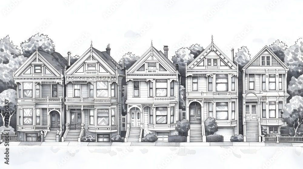Harmonious Victorian Architectural Grandeur in a Residential Neighborhood Harmonious Victorian Architectural Grandeur in a Residential Neighborhood