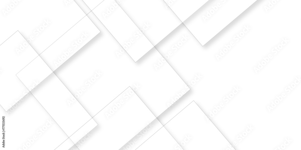 Abstract retro pattern seamless light white geometric square and line vector background. White and gray geometric square technology seamless white banner concept for business and presentation purpose.
