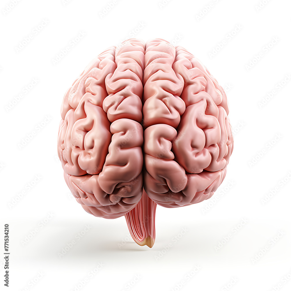 3d rendered illustration of human brain. Generative Ai 3d rendered illustration of human brain. Generative Ai