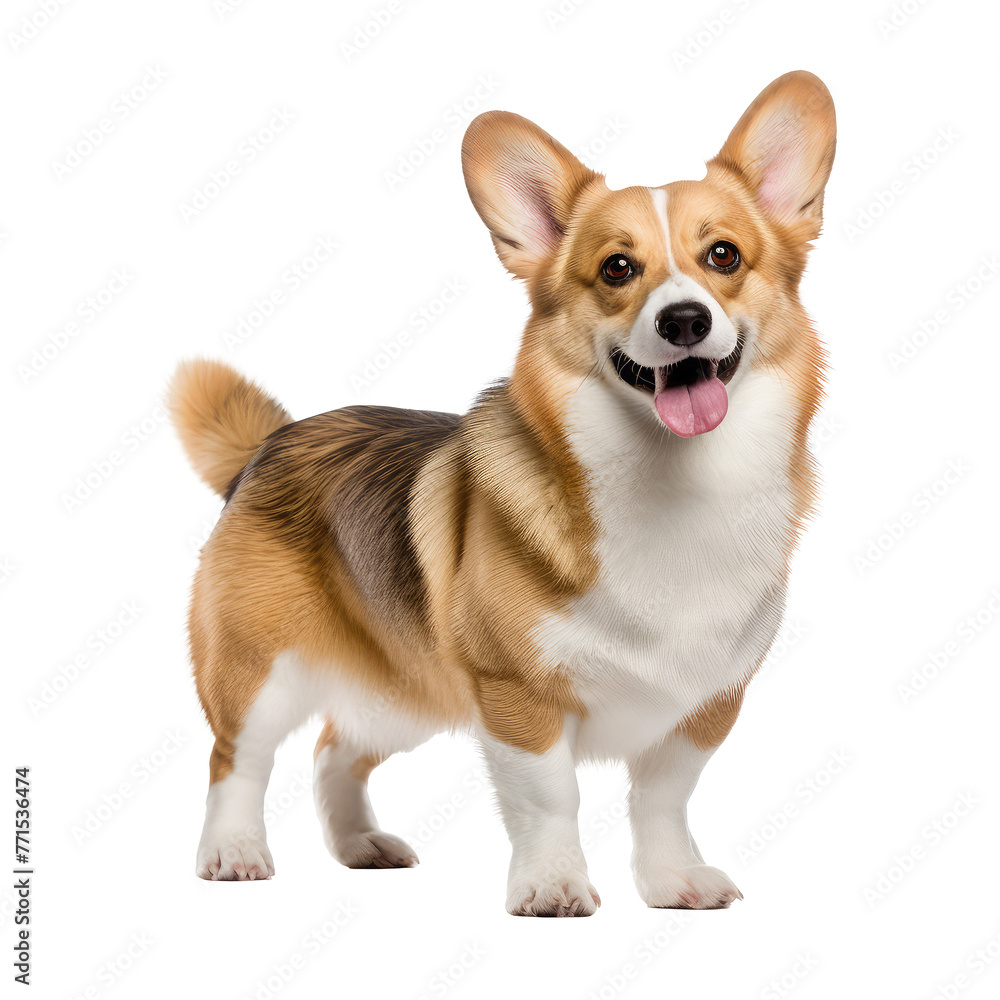 cute dog isolated on white