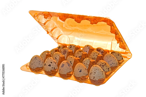 quail eggs isolated on white background