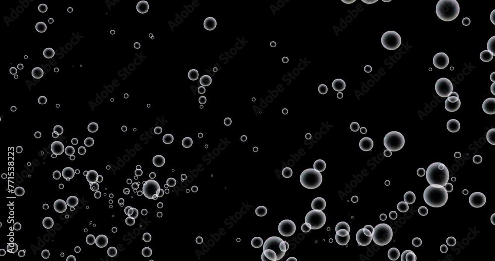 Particle background animation material with white round soap bubbles (bubbles) floating (Background transparent) MOV with alpha channel. 白色の丸いシャボン玉(泡)が浮かび上がるパーティクル背景アニメーション素材(背景透明) アルファ チャネル付 Particle background animation material with white round soap bubbles (bubbles) floating (Background transparent) MOV with alpha channel. 白色の丸いシャボン玉(泡)が浮かび上がるパーティクル背景アニメーション素材(背景透明) アルファ チャネル付