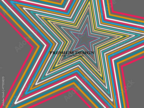 Premium Background with Abstract Colorful Lines pattern. Geometric Digital Art. Retro colorful striped wallpaper.