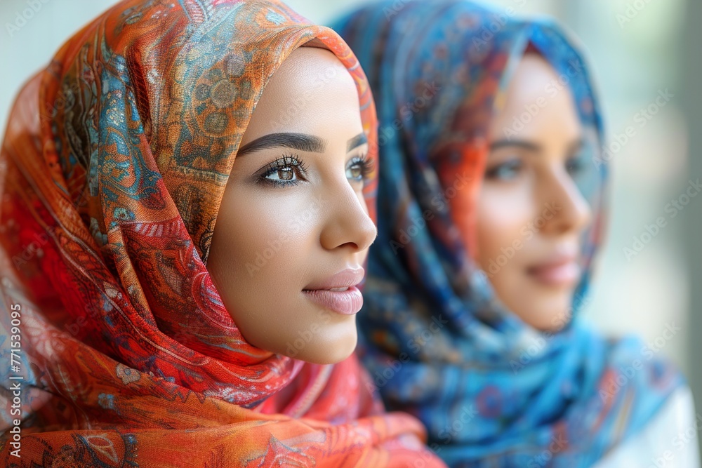 Friendly Arabian girl wearing hijab