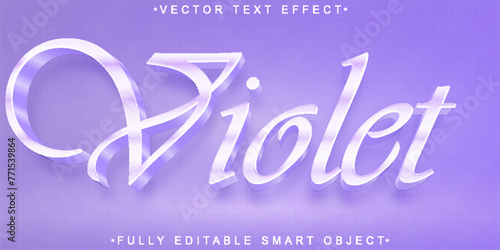 Purple Elegant Violet Vector Fully Editable Smart Object Text Effect © HUMA