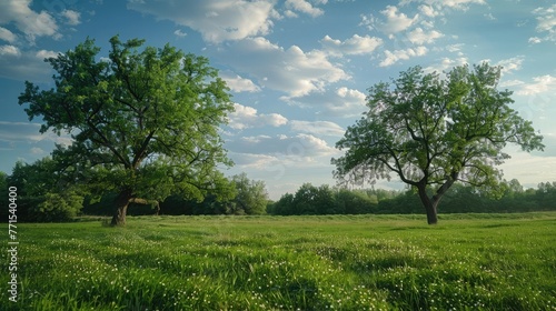 green field and trees © Khalif