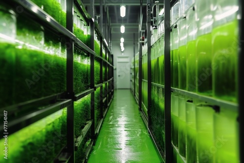 An algae farm for the production of food. photo