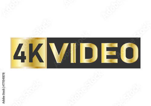 Etiqueta dorada de 4 K en ultra HD.