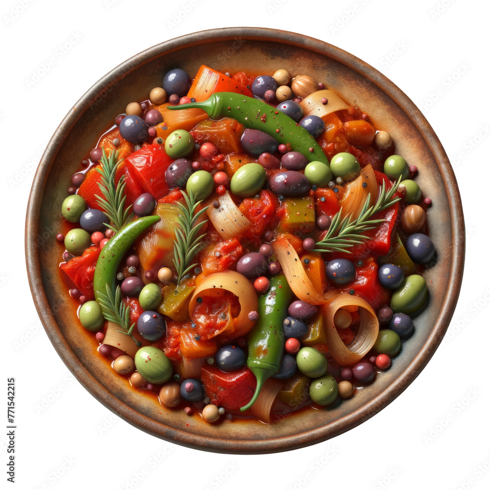 A bowl of food with a variety of vegetables and beans, catering , italy food, industry ,3D render, isolated on a transparent background A bowl of food with a variety of vegetables and beans, catering , italy food, industry ,3D render, isolated on a transparent background