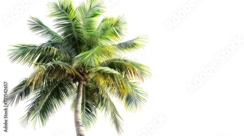 White background of coconut trees © Jang