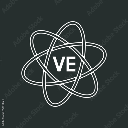 VE letter logo design on white background. VE logo. VE creative initials letter Monogram logo icon concept. VE letter design