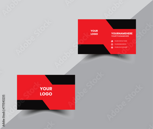 creative modern name card and business card. Creative and Clean Business Card Template. Double-sided creative business card vector design template. Business card for business and personal use. Vector.