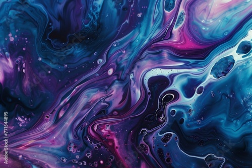 Psychedelic Swirl of Marble Liquid Colors