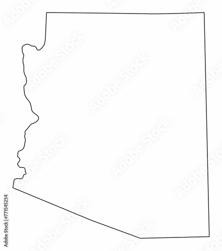 Arizona State outline map