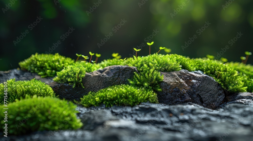 Obraz premium dark moss background