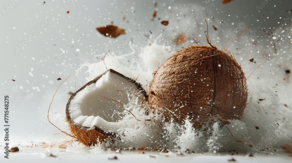 coconut white background coconut white background