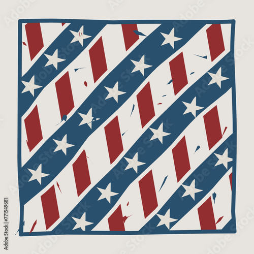 vector of united state bandana, vintage style perfect for print, apparel, etc