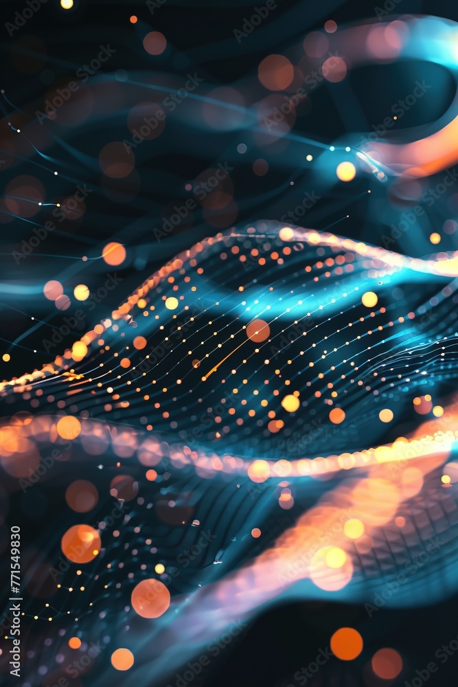 Fototapeta premium Abstract data visualization Insightful Data Visions - Unraveling Patterns and Trends Book Cover