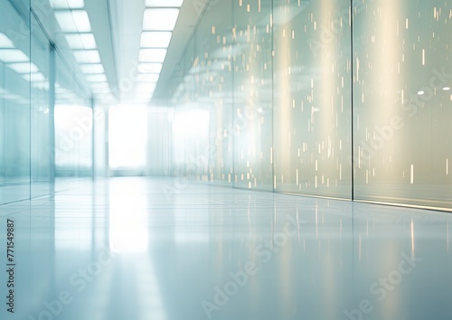blurred image of an empty hallway
