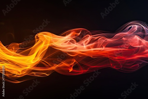/Red And Orange Smoke Isolated On Black © Barra Fire