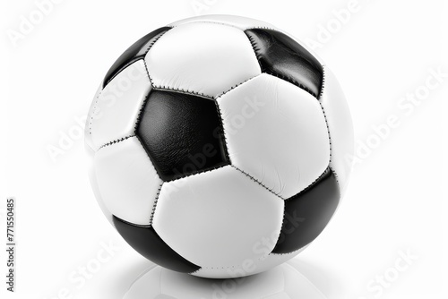 A white and black soccer ball