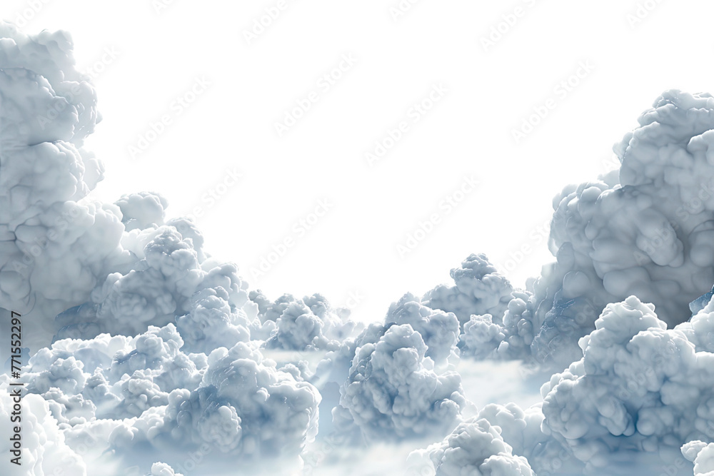3D Cloud Border Frame Isolated On transparent 3D Cloud Border Frame Isolated On transparent
