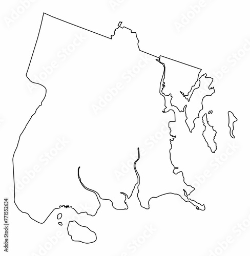 The Bronx map outline
