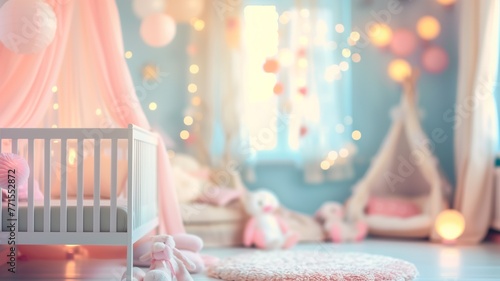 blurred photo of baby room