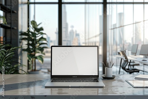 Workspace Essentials: iPad Mockup on Office Desk,Professional Setting: iPad Mockup on Office Table