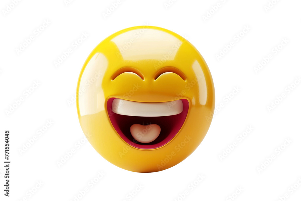 3D Vector 3D Emoji Laughing Or Happy Isolated On transparent 3D Vector 3D Emoji Laughing Or Happy Isolated On transparent