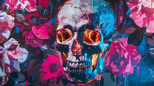 A captivating graffiti piec...