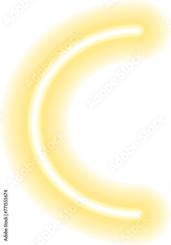 Colorful glowing linear design element. Abstract shining neon line, glowing linear geometric element