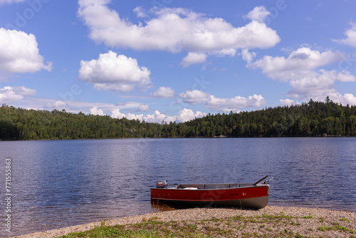 Pond in Maine with row boat