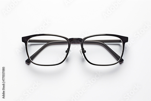 Eyeglasses isolated on white background for applying on a portrait.