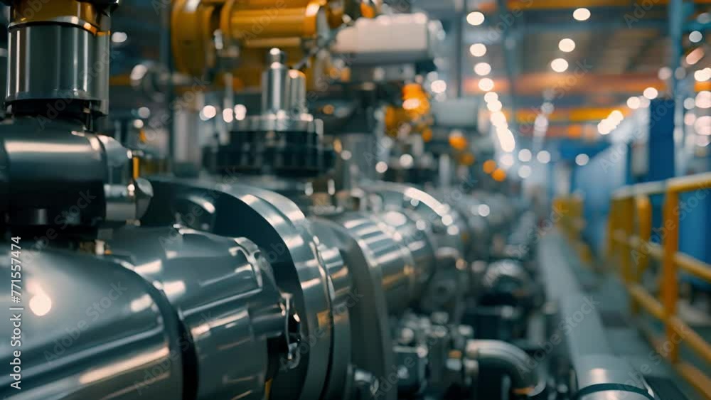 Bustling Large Machine Room With Multiple Machines Bustling Large Machine Room With Multiple Machines