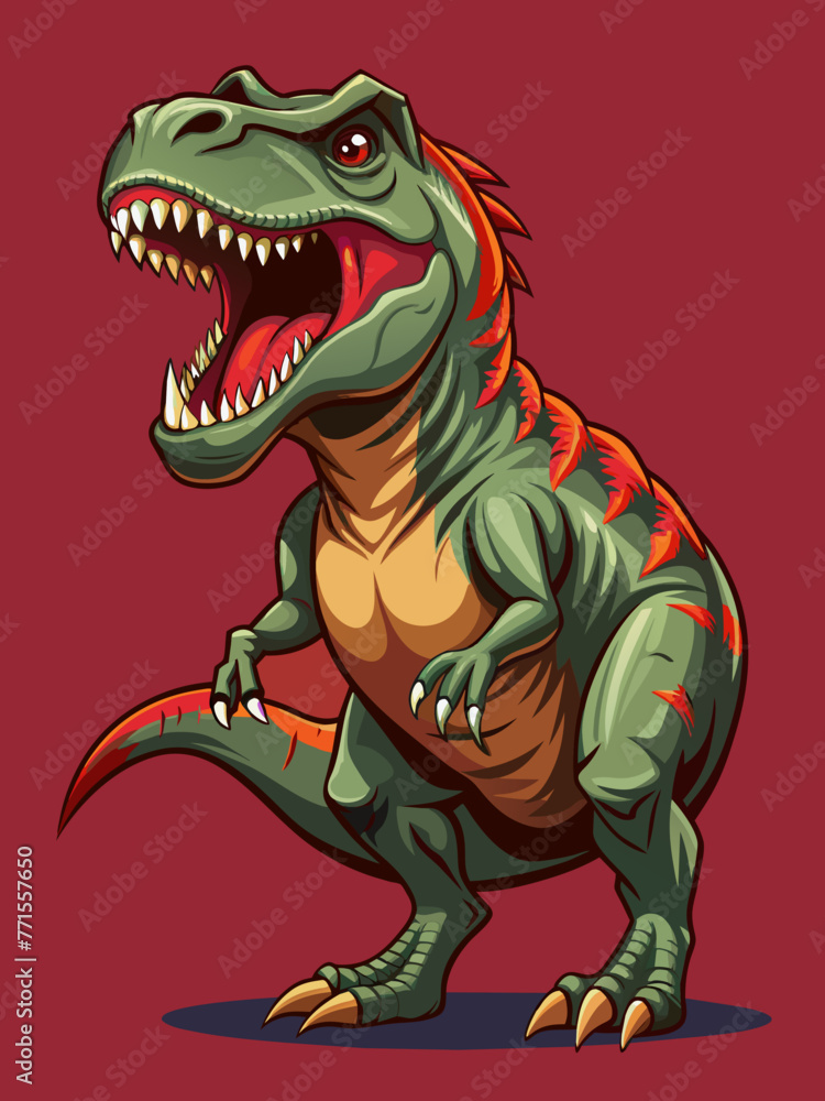 Fototapeta premium Highly detailed vector of a T Rex.