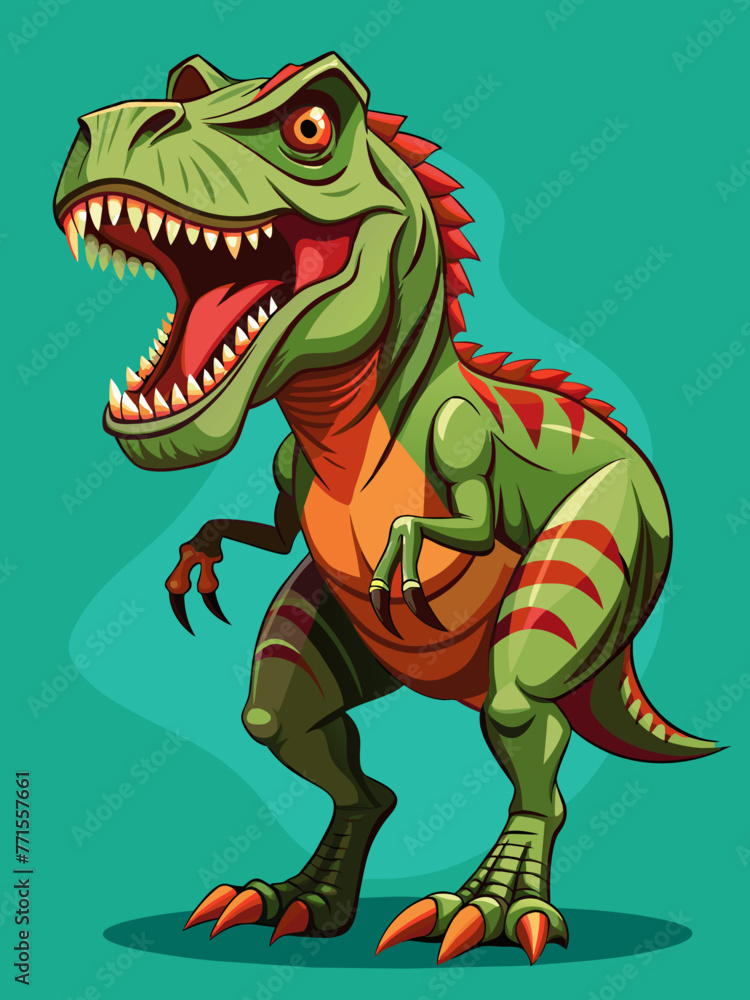 Fototapeta premium Highly detailed vector of a T Rex.