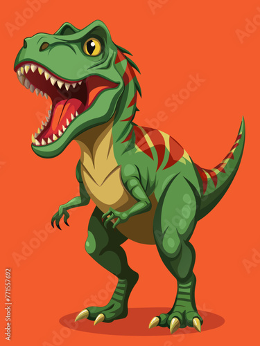 Highly detailed vector of a T Rex. © KHF