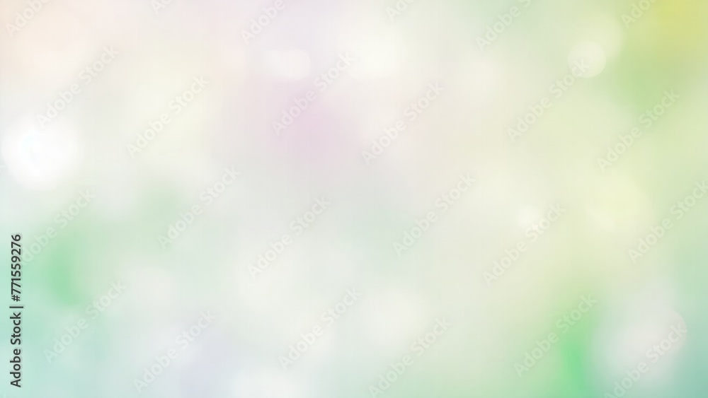 Obraz premium Blurred Green mint green, peach orange and white silver colors bokeh background