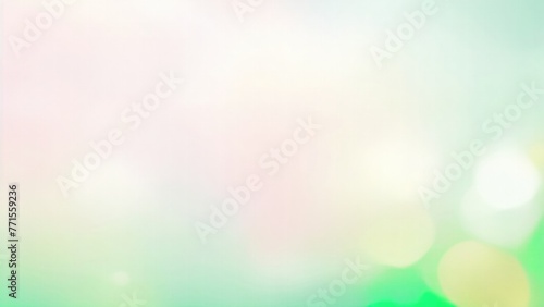 Blurred Green mint green  peach orange and white silver colors bokeh background