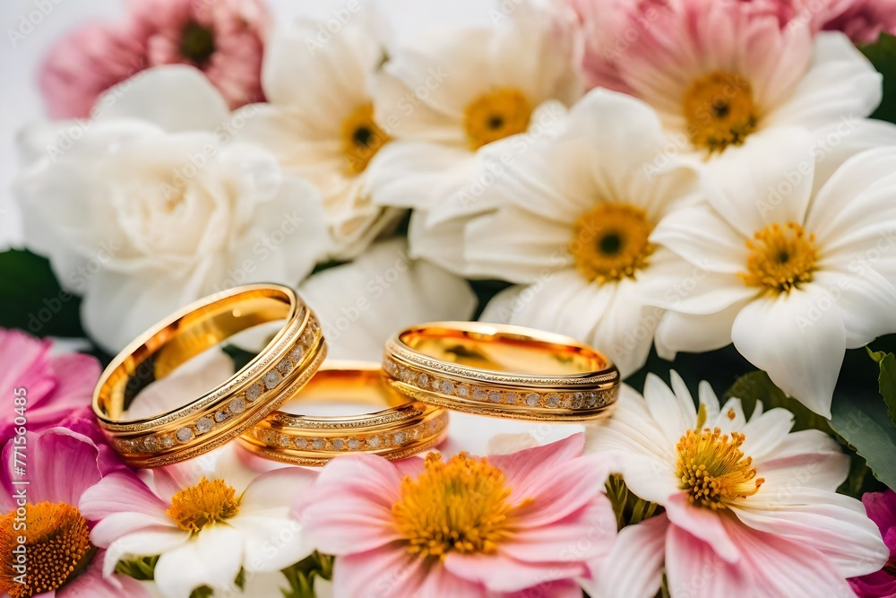 wedding rings and flowers wedding rings and flowers