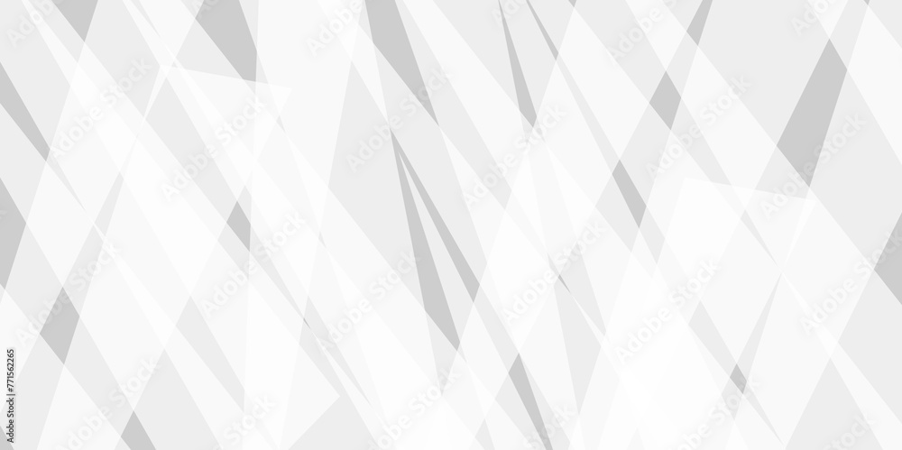 Abstract background with white and gray and geometric style with simple lines and corners, polygons as background geometric style. Space design concept. Decorative web layout or poster, banner. - obrazy, fototapety, plakaty 