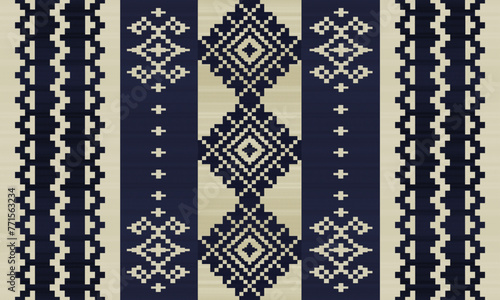 Navajo tribal vector pattern. Native American ornament. Ethnic South Western decor style. Boho geometric ornament.Ikat floral paisley embroidery blanket, rug. Woven carpet